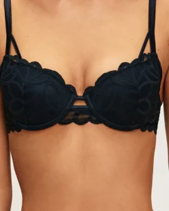 Online Soutien-gorge ampliforme en mesh avec broderies florales Ampliformes|Avec Armatures