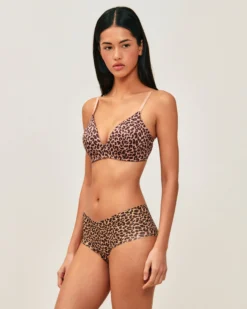 Best Soutien-gorge ampliforme en microfibre imprimé léopard Sans Armature|Soutiens-Gorge Invisible
