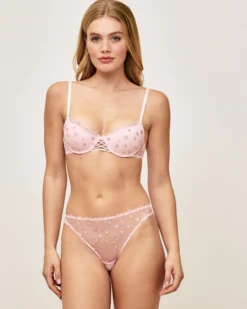 Sale Soutien-gorge ampliforme en mesh broderies cœurs Ampliformes|Avec Armatures