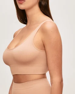 Sale outien-gorge braière côteé en eae nude Sans Armature|Brassières