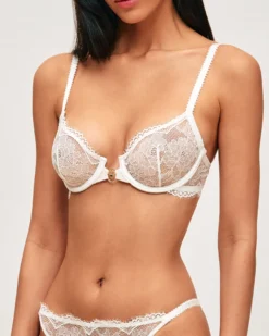 Online Soutien-gorge corbeille en dentelle avec bijou soleil Avec Armatures|Corbeilles