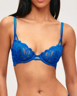 New Soutien-gorge corbeille en mesh avec broderies florales Avec Armatures|Corbeilles