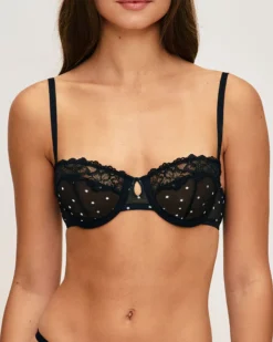 Best Soutien-gorge corbeille en mesh imprimé pois Avec Armatures|Corbeilles