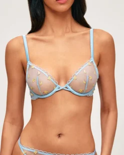 Soutien-gorge corbeille en mesh avec bananes brodées Avec Armatures|Corbeilles