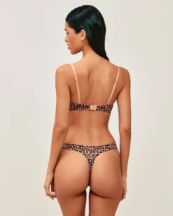 Outlet Soutien-gorge corbeille en microfibre imprimé léopard Avec Armatures|Soutiens-Gorge Invisible