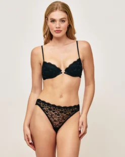 Online Soutien-gorge push-up en dentelle broderies coeurs Avec Armatures|Push-Up