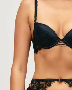 New Soutien-gorge push-up en dentelle et laçage Avec Armatures|Push-Up