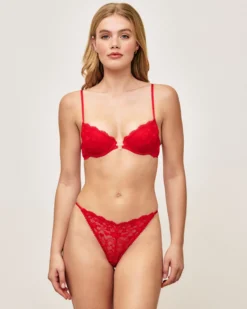 Online Soutien-gorge push-up en dentelle broderies coeurs Avec Armatures|Push-Up