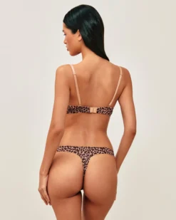 New Soutien-gorge push-up en microfibre imprimé léopard Avec Armatures|Soutiens-Gorge Invisible