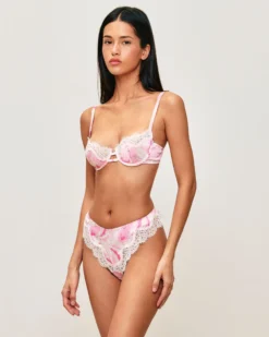 Best Soutien-gorge push-up en satin et dentelle imprimé paisley Avec Armatures|Corbeilles