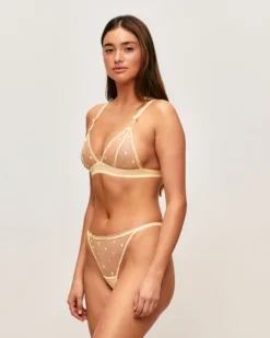 Clearance outien-gorge triange en eh avec citron brodé Sans Armature|Triangles