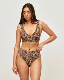 Hot outien-gorge triange en icrofibre et iprié éopard Sans Armature|Soutiens-Gorge Invisible