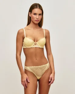 tring en dentee avec fi urex doré Culottes En Dentelle|Strings