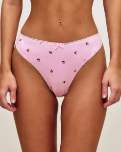 Online Tanga en coton avec iprié cerie Tangas