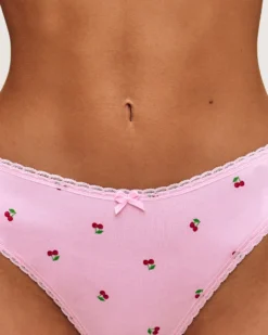 Online Tanga en coton avec iprié cerie Tangas