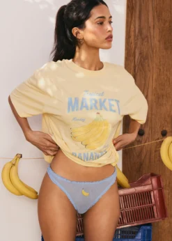 Hot Tanga en eh avec broderie banane Tangas