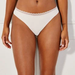 Hot Tanga en icrofibre et dentee Culottes Mariage|Tangas
