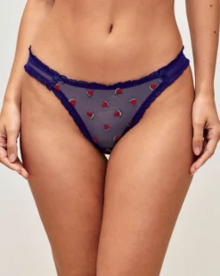 Outlet Tanga en tue avec broderie patèque Tangas