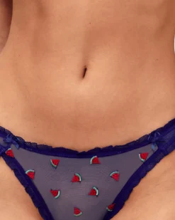 Outlet Tanga en tue avec broderie patèque Tangas