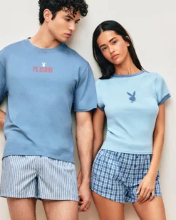 Clearance Top court en jerey avec ogo Payboy brodé Tops|Hauts De Pyjamas