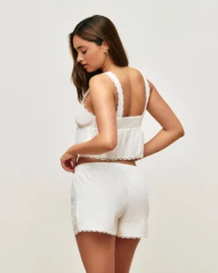 Online Top débardeur en coton avec broderie Tops