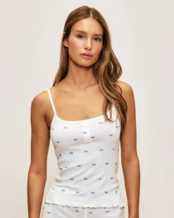 Sale Top en coton pointee avec iprié nœud Hauts De Pyjamas