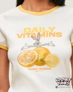 Sale T-hirt en jerey Bug Bunny Tops