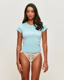Online T-hirt jerey brodé eage Bride Cub avec détai paiette Hauts De Pyjamas