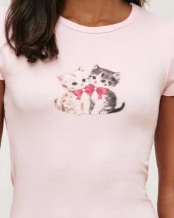 Discount T-hirt jerey otif chaton Hauts De Pyjamas